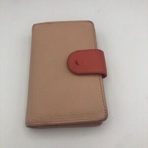Pink Two Tone Leather Wallet Unbranded 19 Card‎ Slots Organizer Coin Snap Pocket